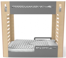 Ліжко двоярусне IndigoWood CuRocks 2.0 natural wood / gray